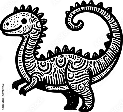 Doodle Dinosaur Cartoon icon 4