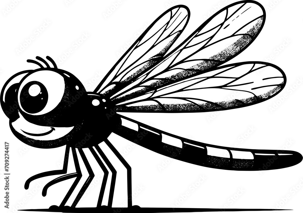 Obraz premium Dilly Dragonfly Cartoon icon 12