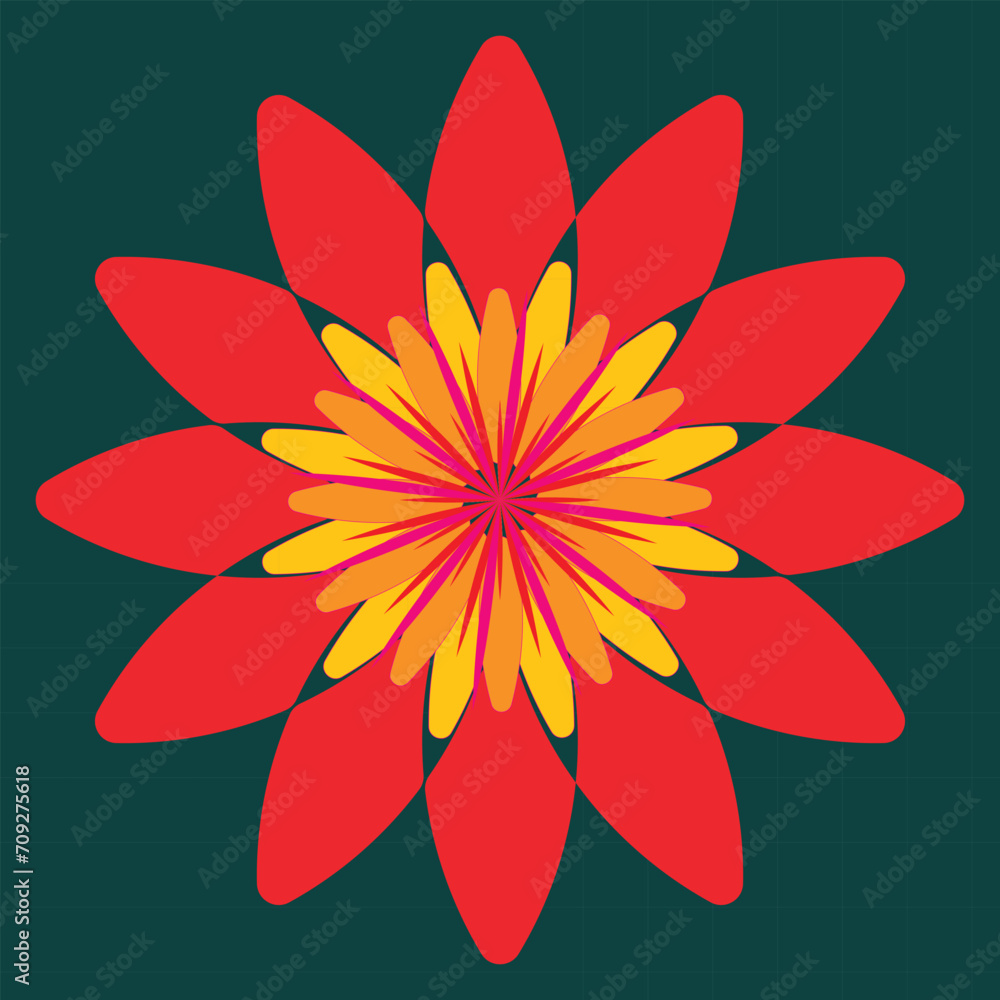 colorful flower mandala design
