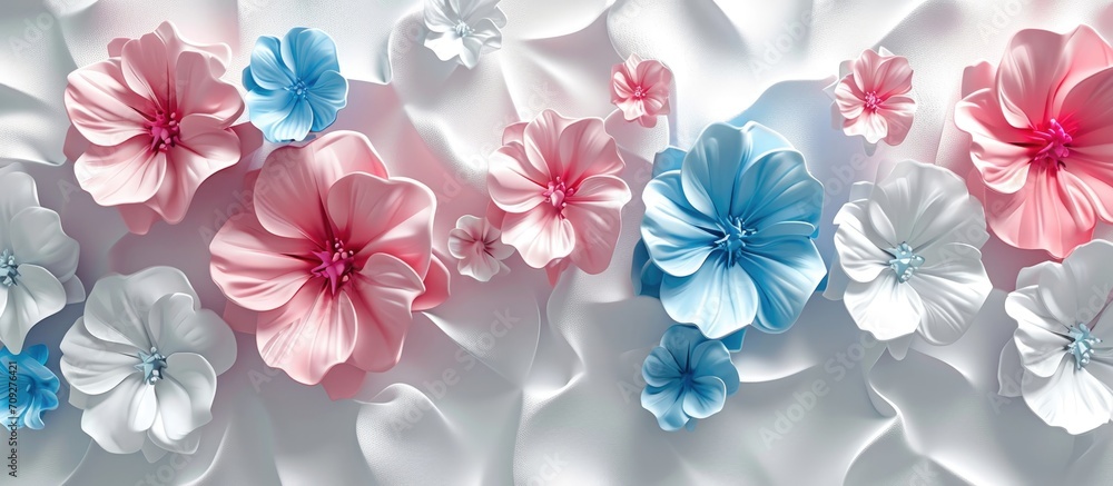 White background illustration of new flower wall tiles in colorful design. White background illustration of new flower wall tiles in colorful design.