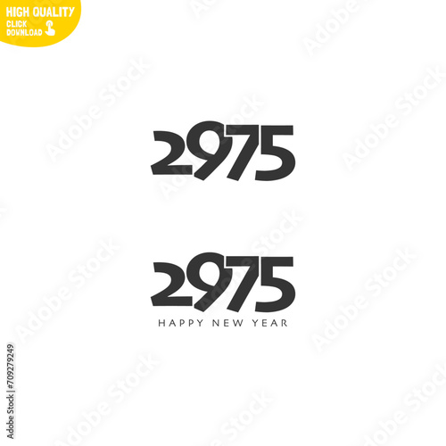 Creative Happy New Year 2975 Logo Design