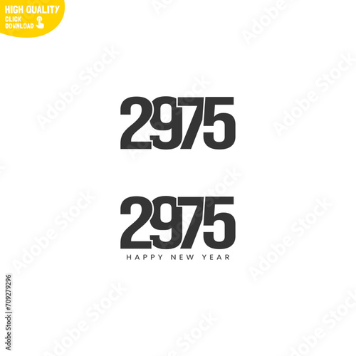 Creative Happy New Year 2975 Logo Design