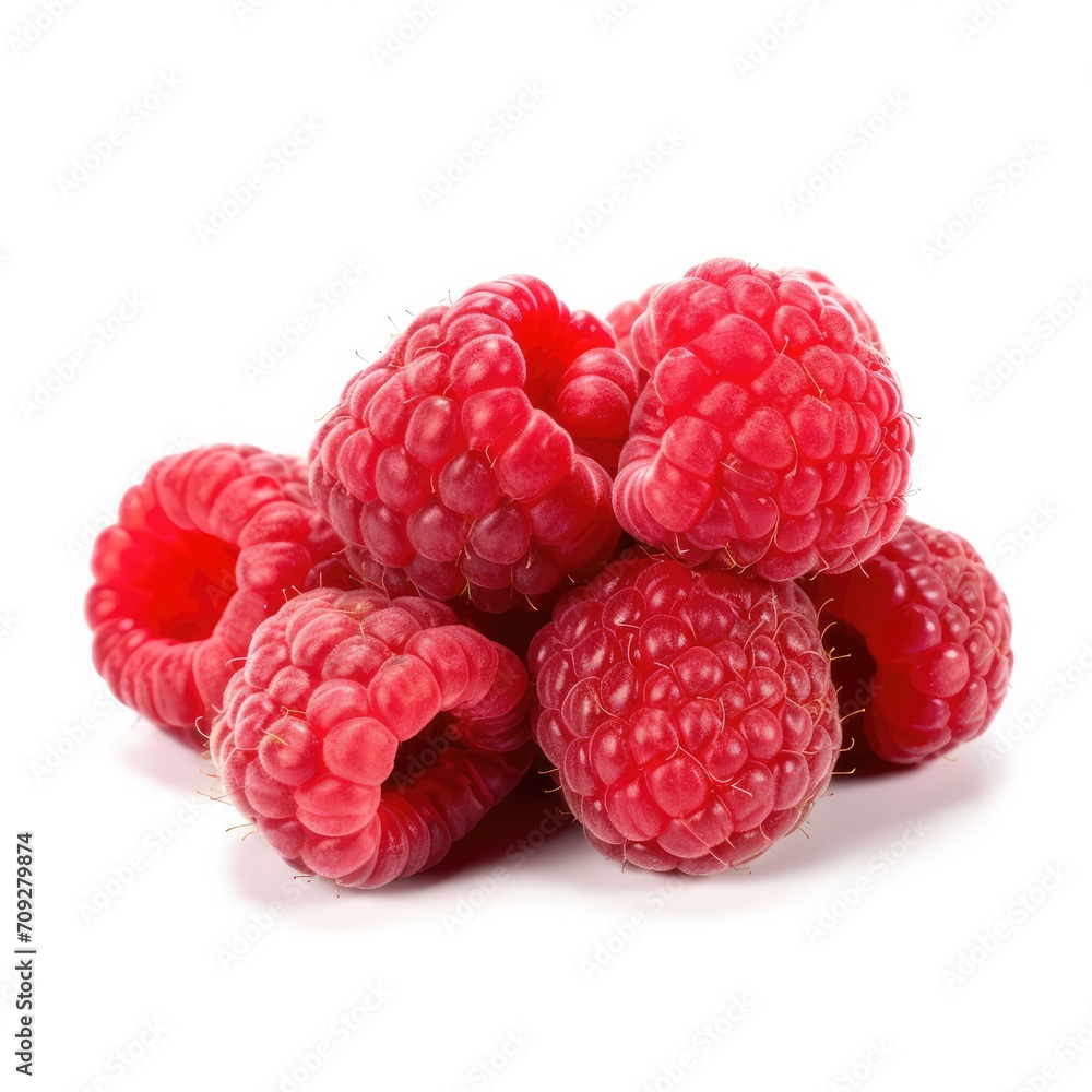 Raspberries isolated on white background Raspberries isolated on white background