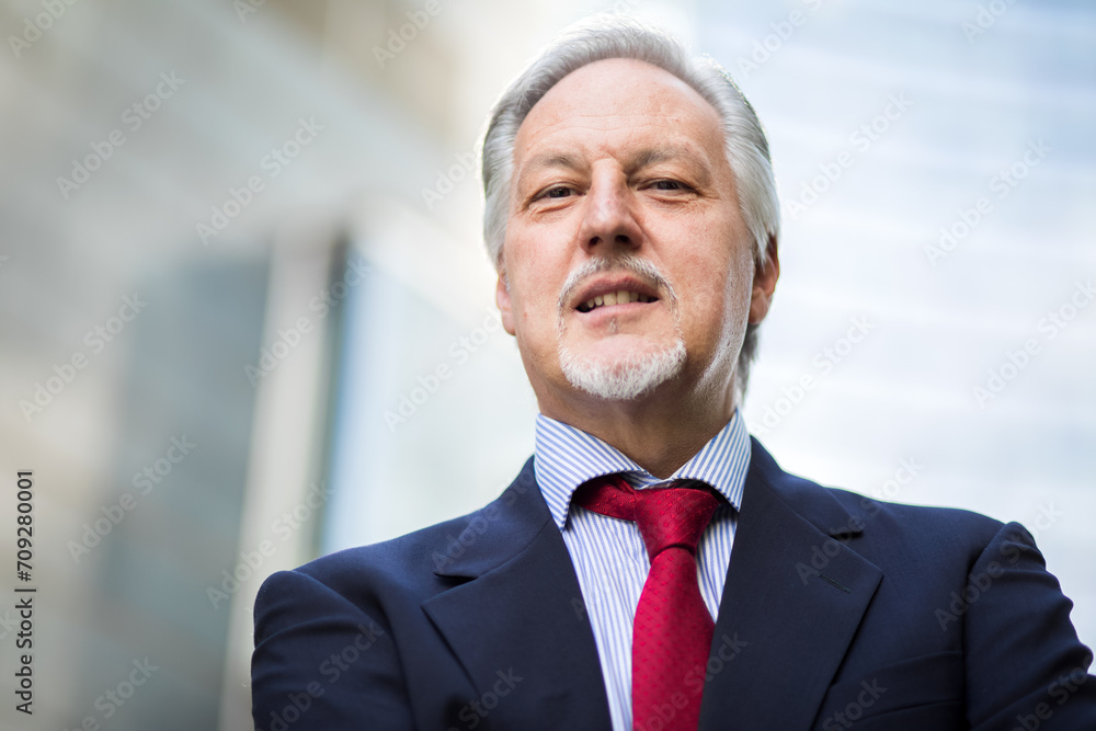 Portrait of a mature businessman with an assertive expression in Portrait of a mature businessman with an assertive expression in