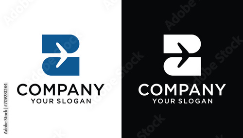 Travel logo template travel agency business logo. transportation, logistics delivery logo design photo