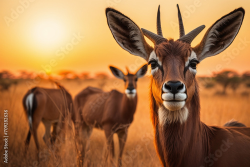 impala in the savannah photo