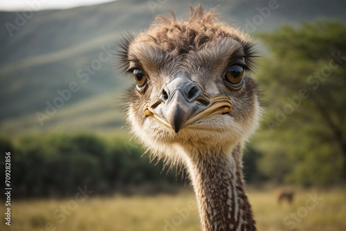 portrait of an ostrich