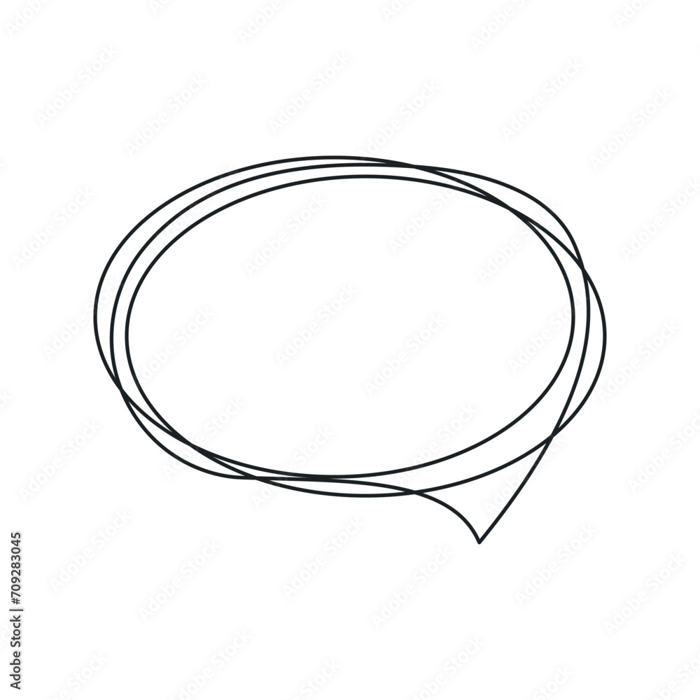 Speech bubble thin line. Message form, chatting. Dialog, callout, note for comments. Vector illustration. Speech bubble thin line. Message form, chatting. Dialog, callout, note for comments. Vector illustration.