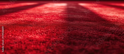 Soft and velvety texture resembling a red carpet. photo