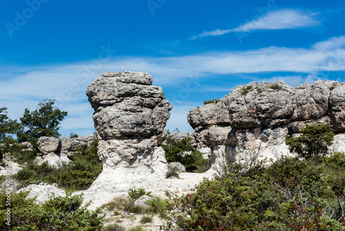 Rock formation near Forcalquier, France