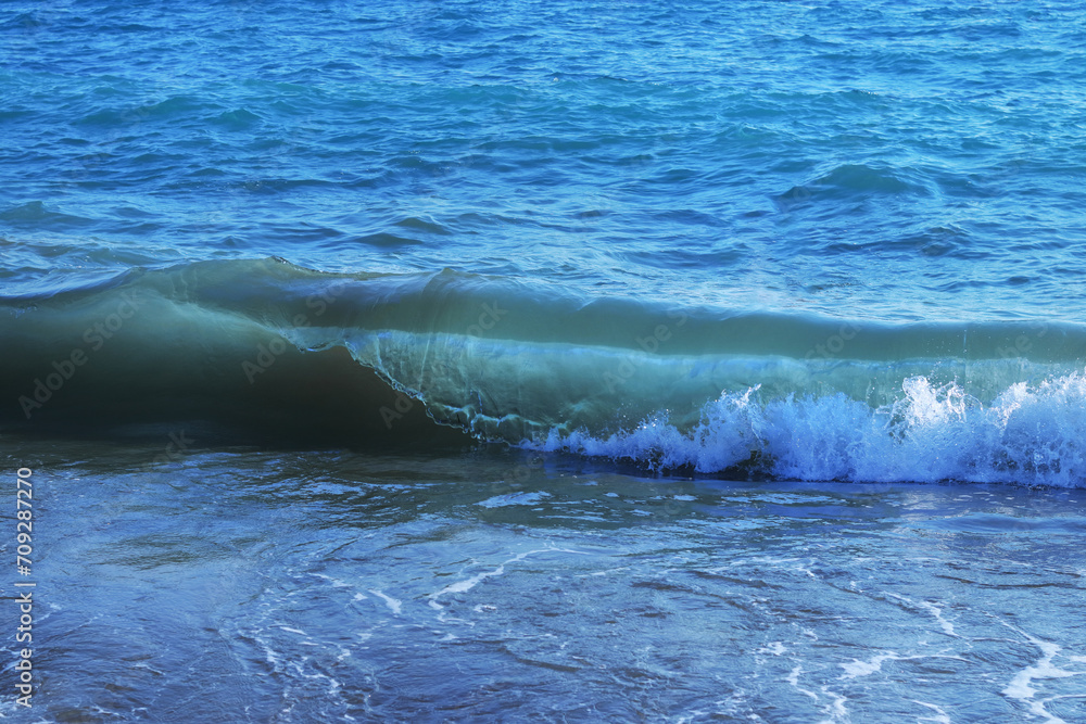 Beautiful Seascape. Turbulent the sea. Vacation and summer concept. Landscape. Powerful Ocean blue waves with white foam. Sea waves. Blue sea water background. Blue ocean background. Bubbling Sea wave Beautiful Seascape. Turbulent the sea. Vacation and summer concept. Landscape. Powerful Ocean blue waves with white foam. Sea waves. Blue sea water background. Blue ocean background. Bubbling Sea wave