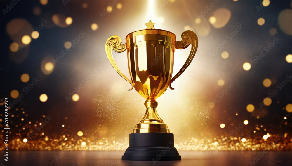 Gold trophy best champion award on success prize winner Gold trophy best champion award on success prize winner