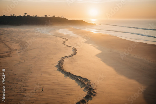 sunset on the beach landscape