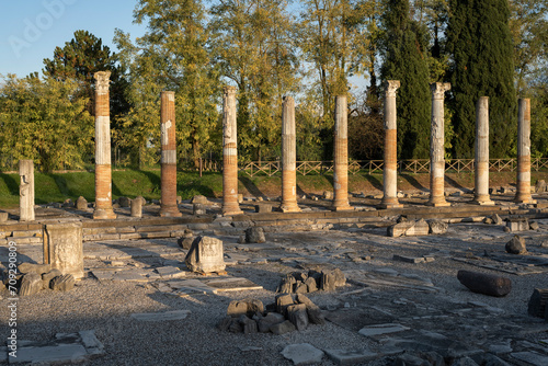 Colonnato romano nel sito archeologico di Aquileia  photo