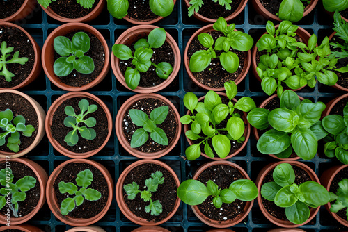 Home Cultivation: Green Seedlings in Pots for Plant Enthusiasts