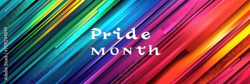 Pride month background with rainbow colors design photo