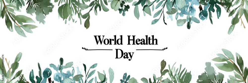 World Health Day concept. Phrase for card or poster.