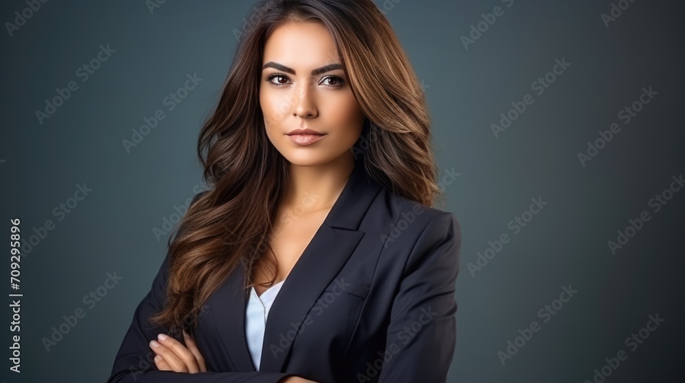 Woman business leader portrait in office background. Happy International Woman’s Day concept. Caucasian successful confident professional businesswoman in suit. Copy space. Woman business leader portrait in office background. Happy International Woman’s Day concept. Caucasian successful confident professional businesswoman in suit. Copy space.