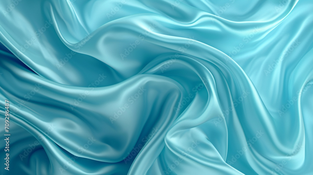 Obraz premium Colorful, silky and shiny textured textile backgrounds. Background fabrics in blue, green, pink, white and cream colors. Trend colors and fabrics of 2024. The most preferred fabrics. Backgrounds.