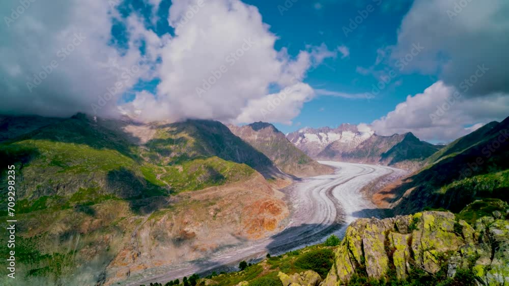 Timelapse over the Aletsch Glacier Timelapse over the Aletsch Glacier