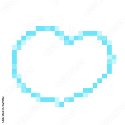 blue pixel heart