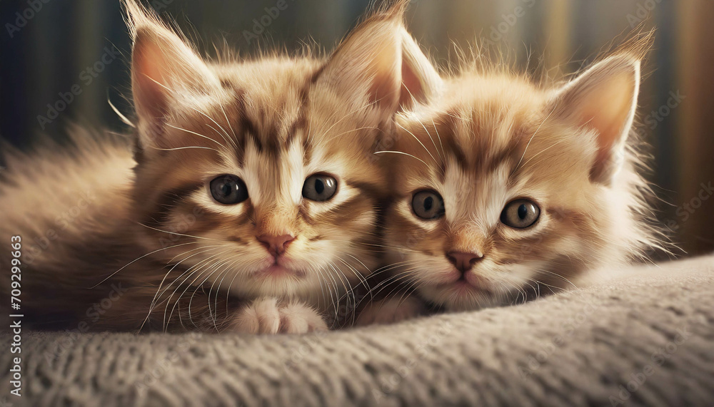Young cats playing. Cute Kittens .ai generated Young cats playing. Cute Kittens .ai generated