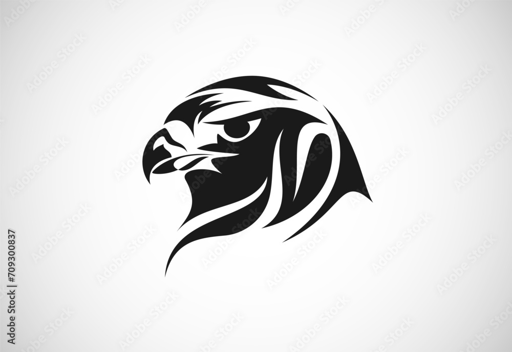 Naklejka premium Falcon head logo sign. Premium Vector Design Illustration