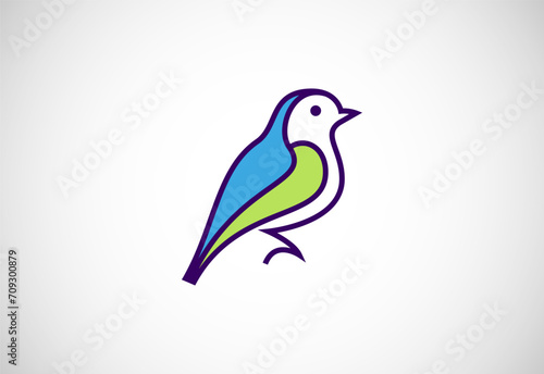 Bird logo design vector illustration. Bird icon sign symbol © BakiBullah