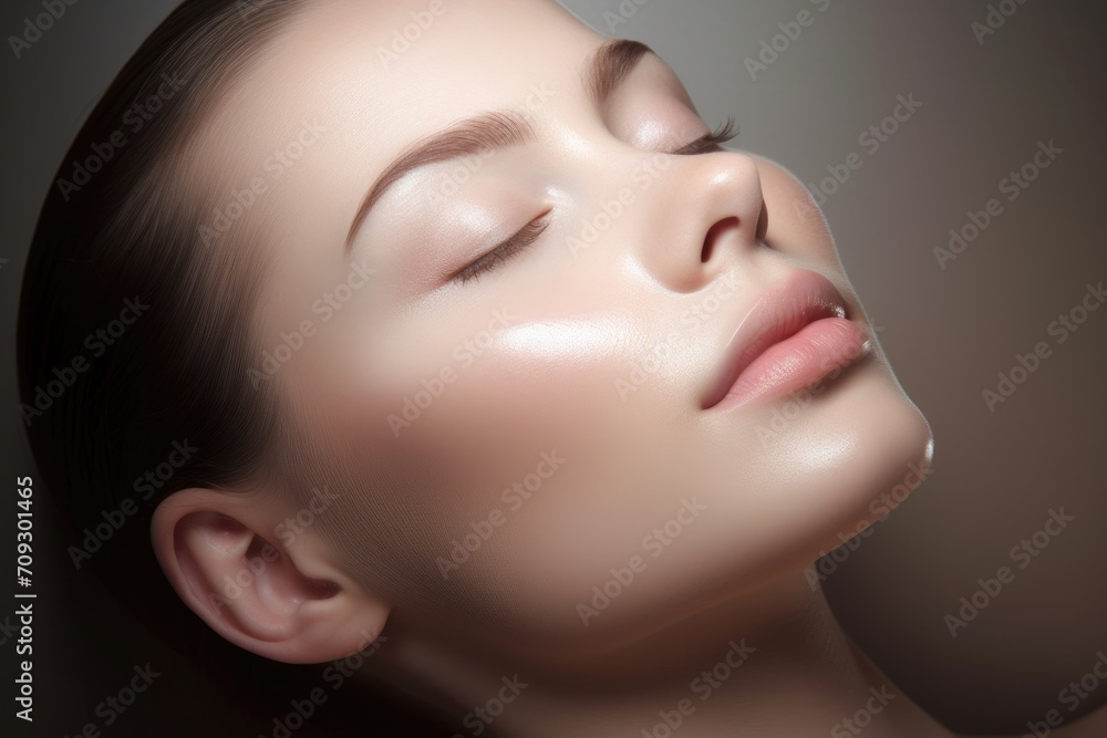 Portrait of a woman with healthy glowing skin Portrait of a woman with healthy glowing skin