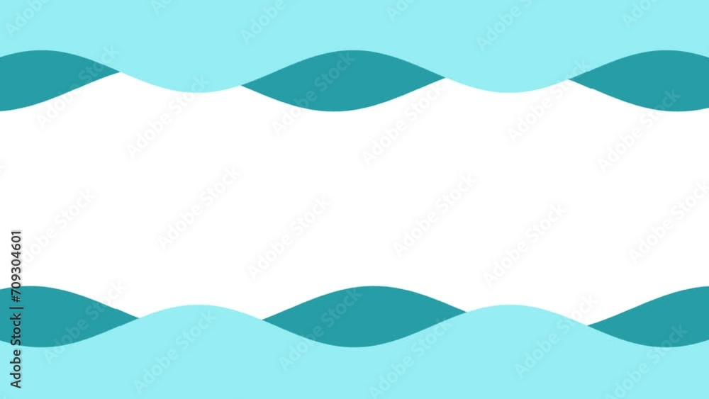 Simple waves animation on white background. Wave animated background illustration blue colors. Modern colorful wallpaper. e_1775