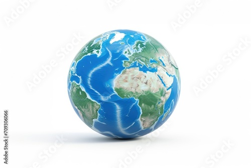 earth globe isolated on white