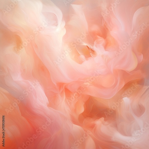 light orange abstract background, splash of colors, clouds as a backdrop. peach fuzz, color 2024.