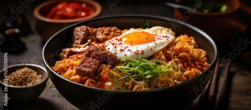 Shin Ramyeon with minced meat instant noodle