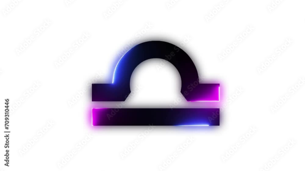 Neon sign Libra with alpha channel, astrology Neon sign Libra with alpha channel, astrology