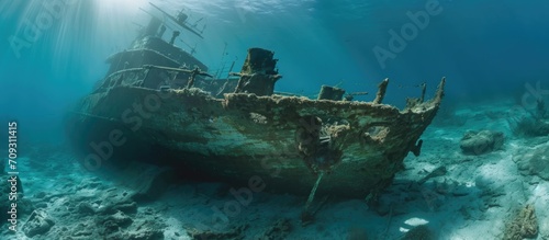 Dominican coast's tanack shipwreck.