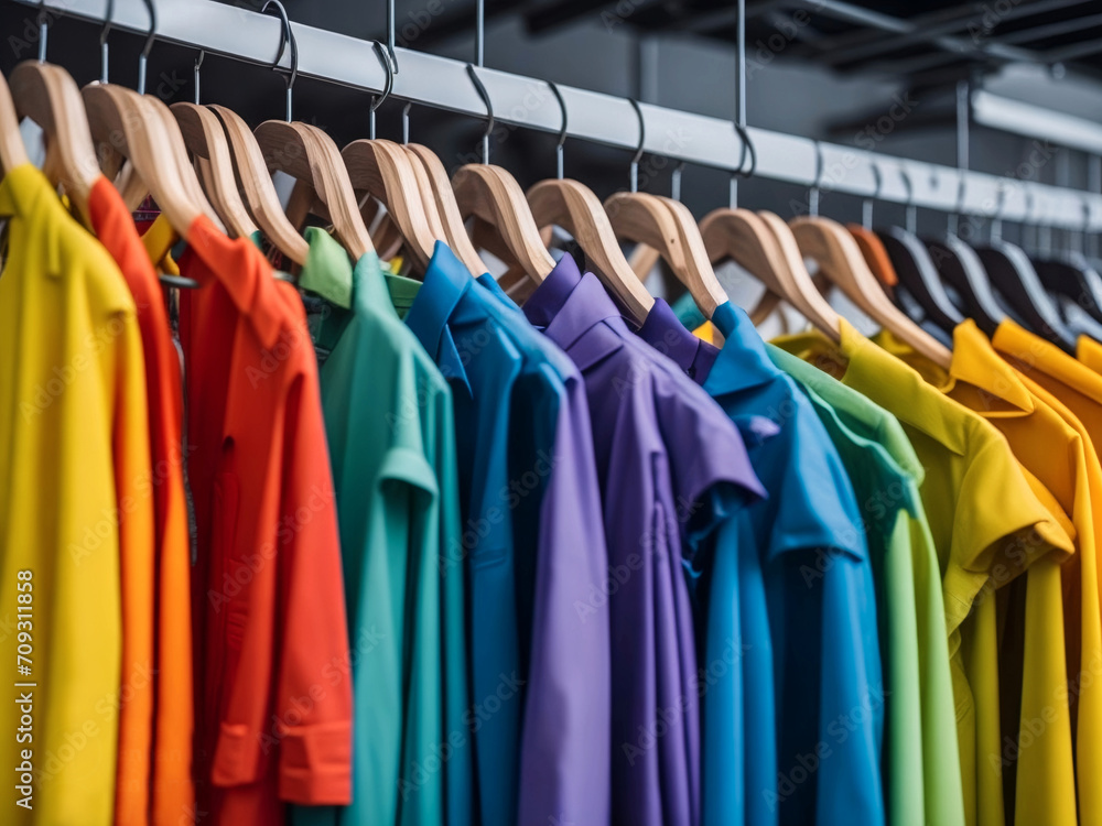 custom made wallpaper toronto digitalmulti colored shirts hang in Wardrobe