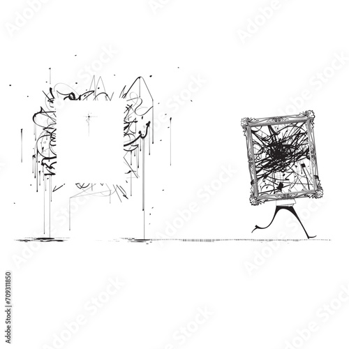 Art Remover carrying away a painting