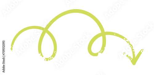 Arrow direction pointer hand drawn