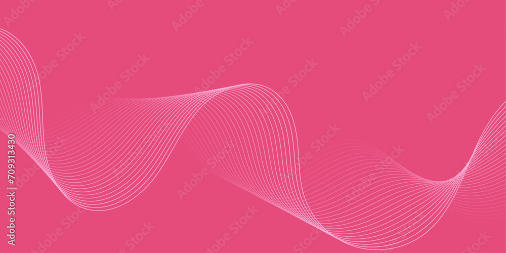 Abstract background with waves for banner. Medium banner size. Vector background with lines. Element for design isolated on pink. Pink color. Valentine's Day. Brochure, booklet Abstract background with waves for banner. Medium banner size. Vector background with lines. Element for design isolated on pink. Pink color. Valentine's Day. Brochure, booklet