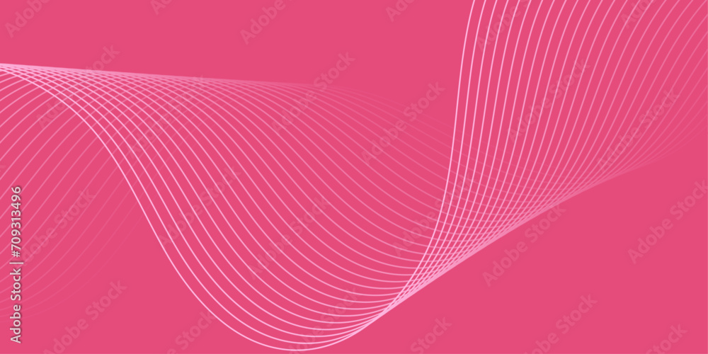 Abstract background with waves for banner. Medium banner size. Vector background with lines. Element for design isolated on pink. Pink color. Valentine's Day. Brochure, booklet Abstract background with waves for banner. Medium banner size. Vector background with lines. Element for design isolated on pink. Pink color. Valentine's Day. Brochure, booklet
