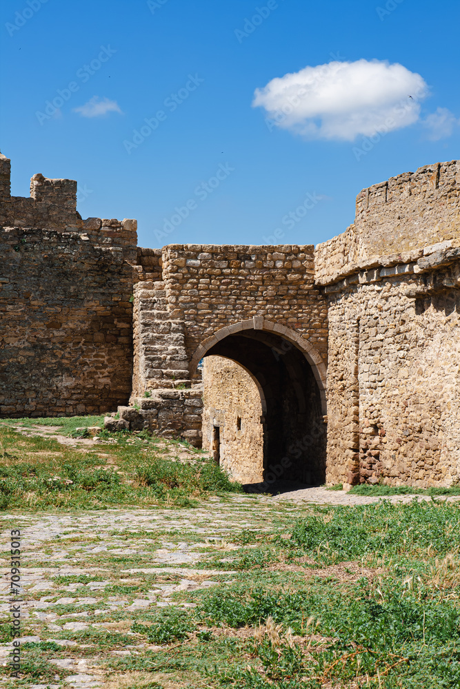 Arch in ruins of old fortress
