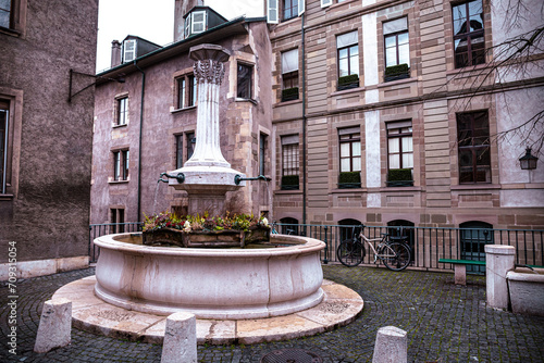 Old drinking fountain in Geneva