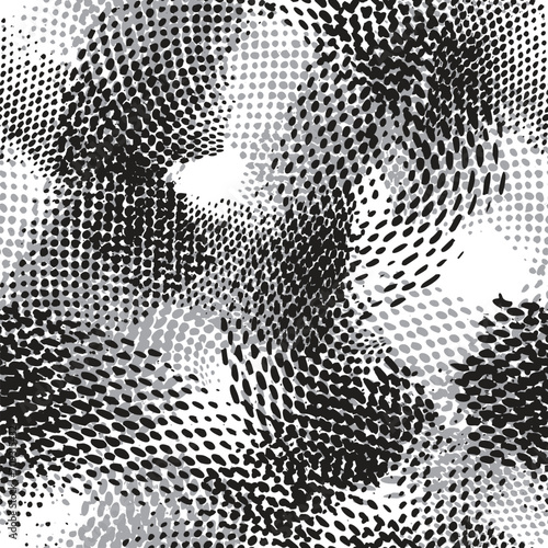 Grunge geometric pattern for girls, boys, fashion textile, sport clothes. Urban modern design with circle triangles, shape. Chaotic guys repeated monochrome backdrop.