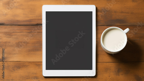 digital tablet mockup with a blank screen, great for app developers or digital magazine presentations photo