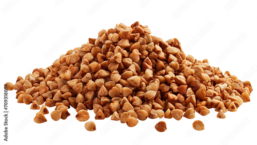 Buckwheat isolated on white background, full depth of field Buckwheat isolated on white background, full depth of field