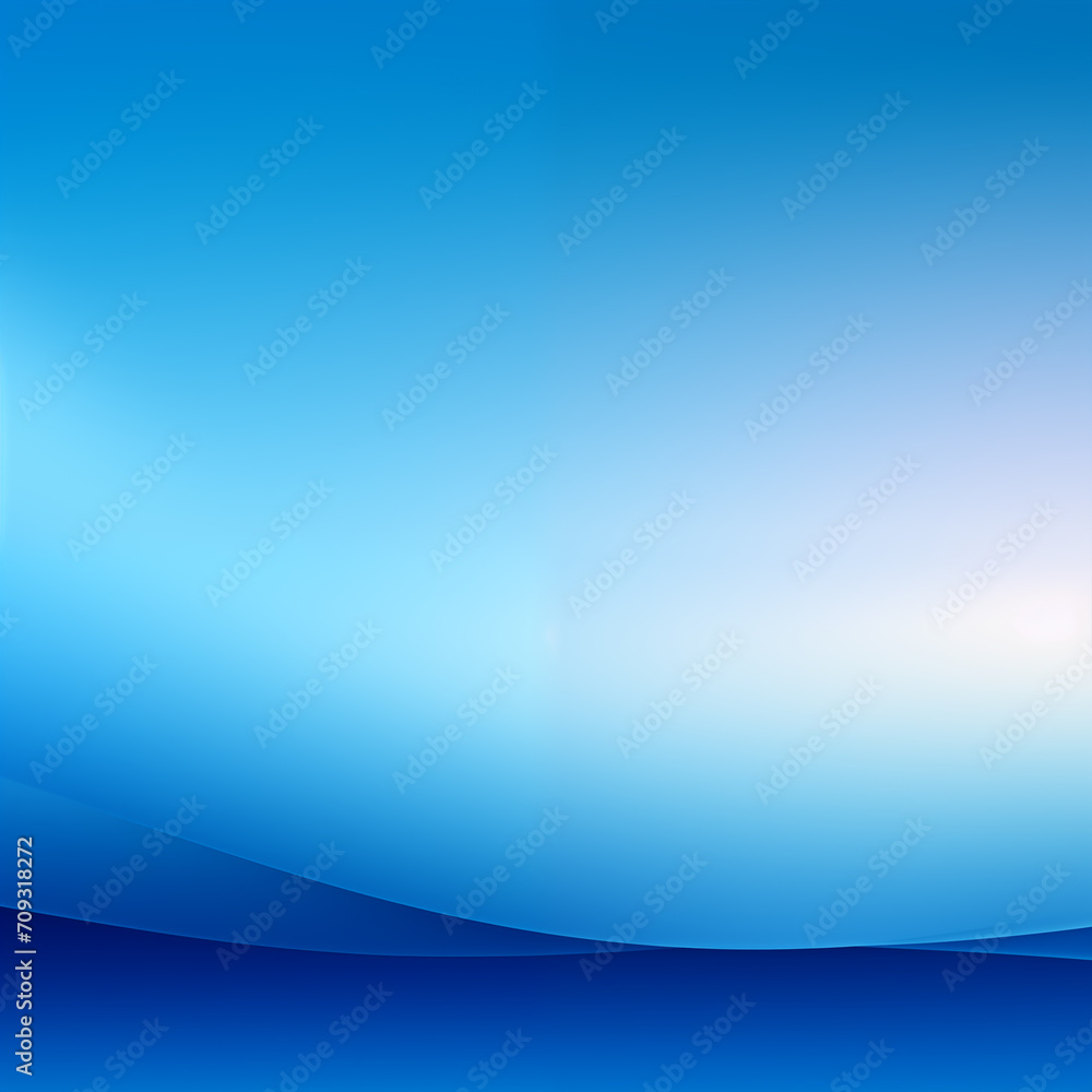 Abstract Blue Gradient Background with Smooth Waves