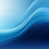 Abstract Blue Waves Background with Smooth Lines