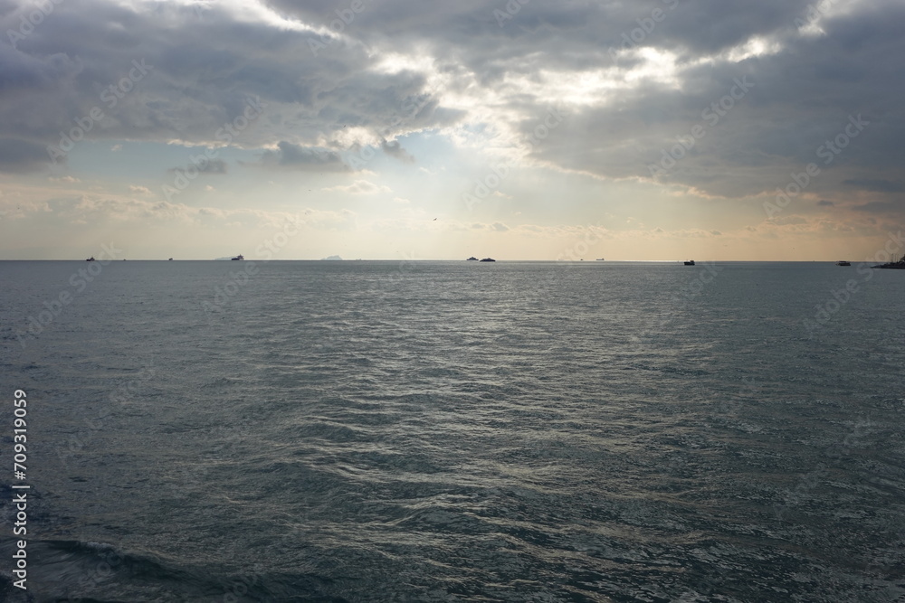 Fototapeta premium sunset over the sea