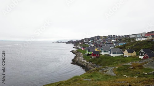 bord de mer à Nuuk capitale du Groenland