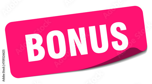 bonus sticker. bonus label
